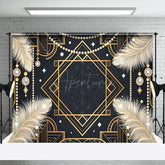 Aperturee - Aperturee Gatsby Carnival Elegant Geometric Feather Backdrop